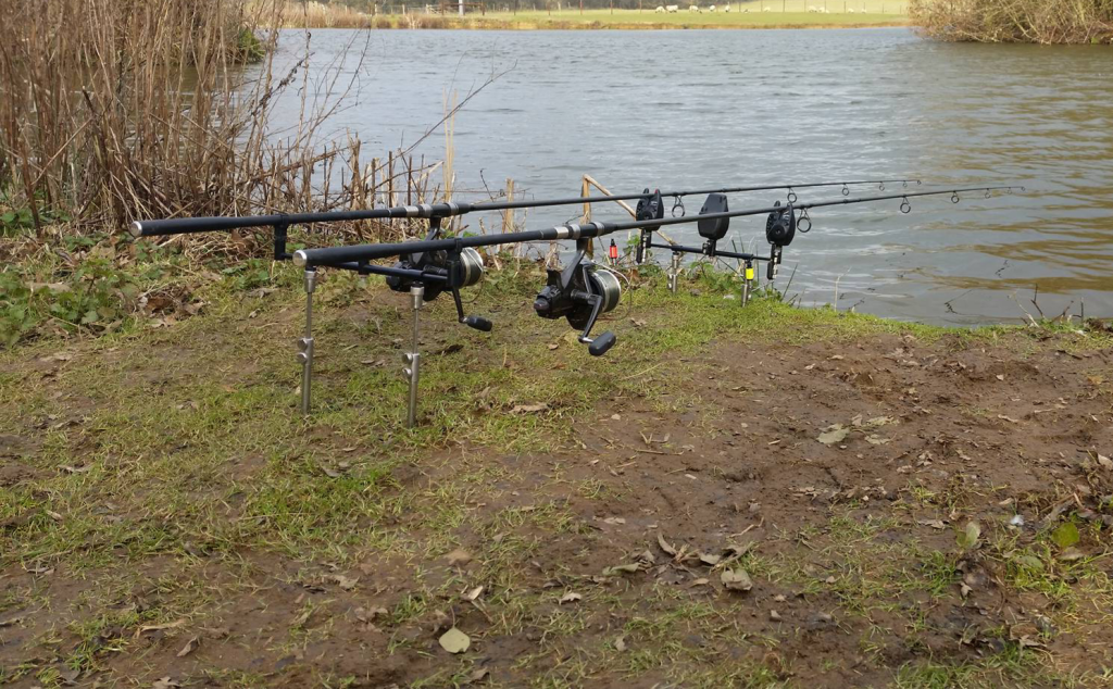 Rods are all set on Olivemead Lake Wiltshire